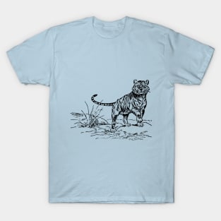 Tiger Black & White T-shirt T-Shirt